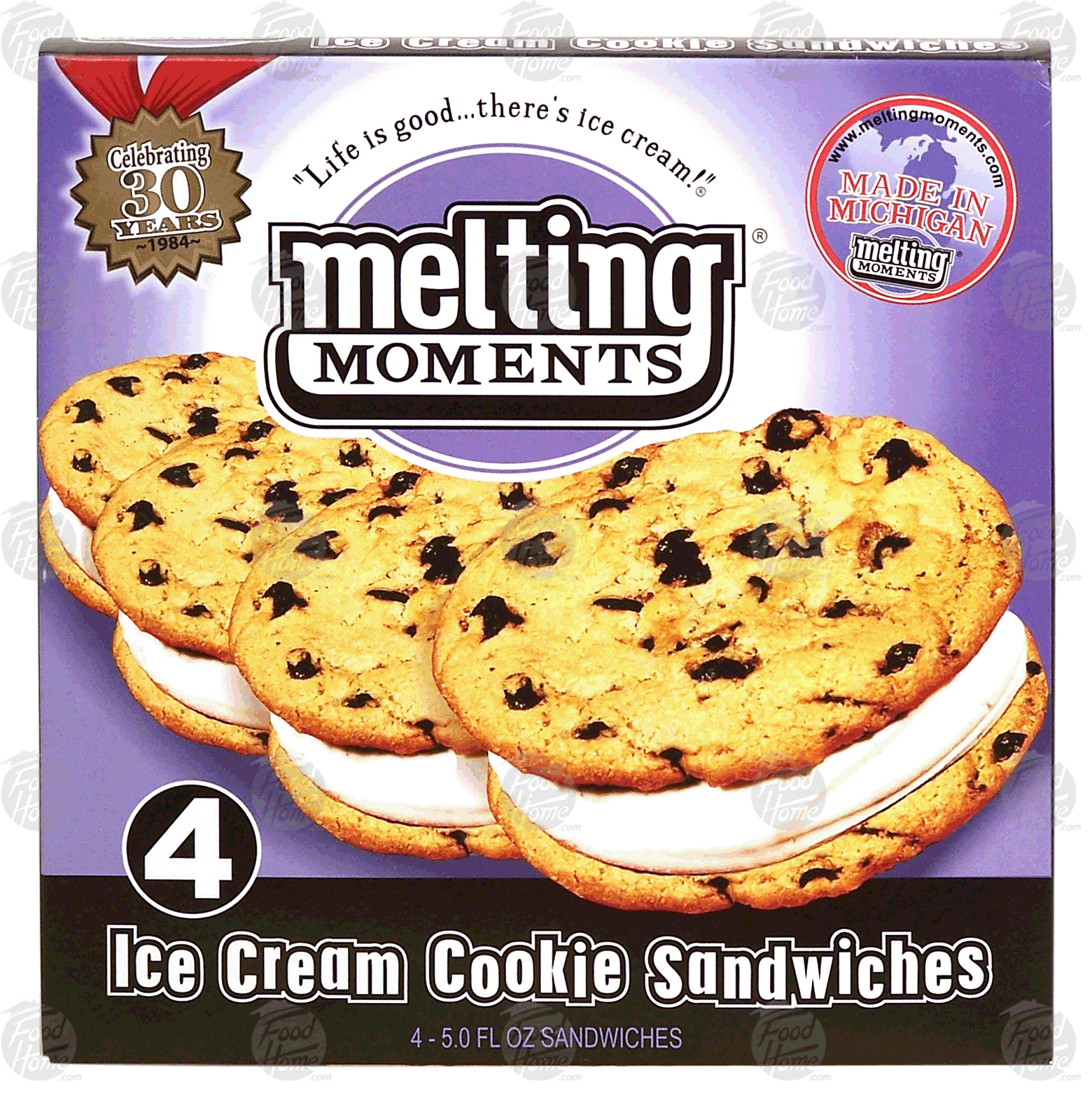 Melting Moments  ice cream cookie sandwiches, 4 - 5 fl oz sandwiches Full-Size Picture